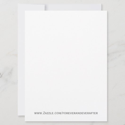 Elegant  Blossom Wedding Invite Kaart (Achterkant)