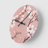Elegant blossoms Clock Ronde Klok (Hoek)