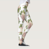 Elegant blozen roze witte bloemen rozen leggings (Rechts)