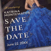 Elegant Blue 18th Magnetic Save Date Magnetische Uitnodiging