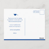 Elegant Blue 4 Foto College Afbeelding Dank u Briefkaart (Achterkant)