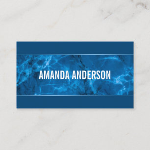 Elegant Blue Abstract Marble Design Visitekaartje