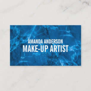 Elegant Blue Abstract Marble Design Visitekaartje