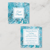 Elegant Blue Abstract Square Visitekaartje (Voorkant / Achterkant)