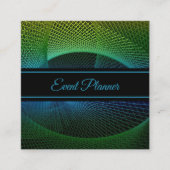 Elegant Blue Abstract Square Visitekaartje (Voorkant)