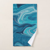 Elegant Blue Abstracte Ripple | Handdoekset Bad Handdoek (Handdoek)