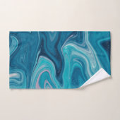 Elegant Blue Abstracte Ripple | Handdoekset Bad Handdoek (Handdoek)