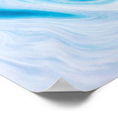 Elegant Blue Abstracte Ripple | POSTER (Hoek)