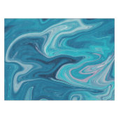 Elegant Blue Abstracte Ripple | Tablecloth Tafelkleed (Voorkant (Horizontaal))