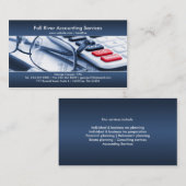 Elegant Blue Accounting Visitekaartje (Voorkant / Achterkant)