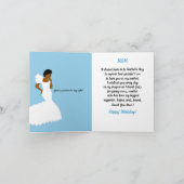 Elegant Blue African American Moeders Birthday Ca Kaart (Binnen)
