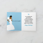 Elegant Blue African American Sister Birthday Kaart (Binnen)