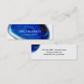Elegant Blue Agate Afstuderen Name Insert Contactkaartje (Voorkant / Achterkant)