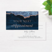 Elegant Blue Agate Appointment Card Visitekaartje (Bureau)