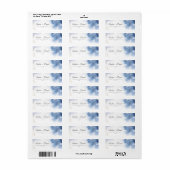 Elegant Blue Agate bruiloft label (Full Sheet)