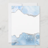 Elegant Blue Agate Surprise 50th Birthday Kaart (Achterkant)