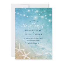 Elegant Blue and Blauwgroen Waterverf Beach Weddin