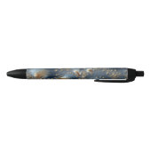 Elegant Blue and Gold Abstract Black Ink Pen (Bodem)