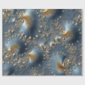 Elegant Blue and Gold Abstract Luxury Wrapping Pap Cadeaupapier (Vlak)