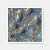 Elegant Blue and Gold Abstract Wedding Napkins Servet (Voorkant)