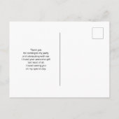 Elegant Blue and Gold Agate Border Hartelijk dank Briefkaart (Achterkant)