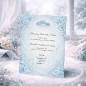 Elegant Blue and Silver Quinceanera  Kaart