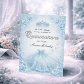Elegant Blue and Silver Quinceanera  Kaart