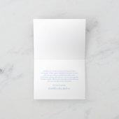 Elegant Blue and White Coastal Chic Wedding Bedankkaart (Binnen)