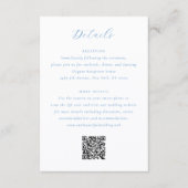 Elegant Blue and White Coastal Chic Wedding Informatiekaartje (Voorkant)