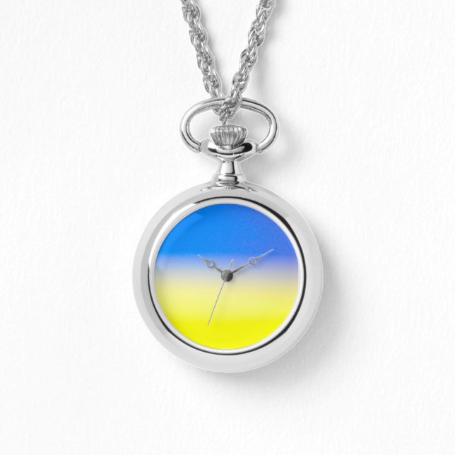 Elegant Blue and Yellow Peace Ukraine Inspirations Horloge (Voorkant)