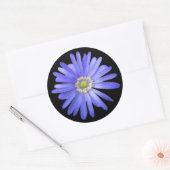 Elegant Blue Anemone Flower Ronde Sticker (Envelop)