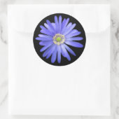 Elegant Blue Anemone Flower Ronde Sticker (Tas)