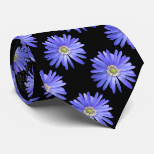 Elegant Blue Anemone Flower Stropdas