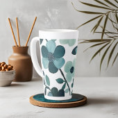 Elegant Blue Aqua Floral Pattern Mok Design
