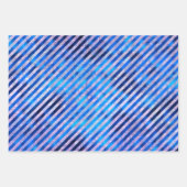 Elegant blue aqua-kerstversiering feestdagen inpakpapier vel (Voorkant 2)