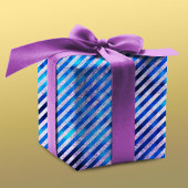 Elegant blue aqua met kerstversiering feestdagen W Cadeaupapier