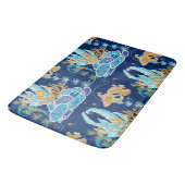 Elegant Blue Aqua Turquoise Gold Glitter Ocean Badmat (Gekanteld)