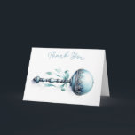 Elegant Blue Baby Rattle Boy Baby shower Bedankt Kaart<br><div class="desc">Spreek je dankbaarheid uit met deze charmante blauwe rammelaar baby shower bedankkaart. Deze kaart is voorzien van een elegant, op vintage geïnspireerd blauw ratelontwerp en is ideaal om uw gasten te bedanken voor hun attente geschenken en goede wensen. Personaliseer het met jouw naam of een speciale boodschap om het nog...</div>