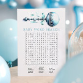 Elegant Blue Baby Rattle Boy Baby Word Search Kaar Kaart
