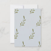 Elegant Blue Baptism/Christening Invitation Kaart (Achterkant)