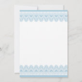Elegant Blue Baptism/Christening Invitation Kaart (Achterkant)