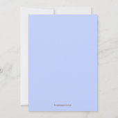 Elegant Blue Baptism Invitation Kaart (Achterkant)