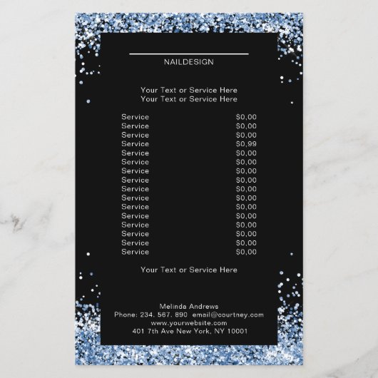 Elegant Blue, beide zijden brochure (Voorkant)