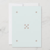 Elegant Blue Bible Verse Pearl Christian Wedding  Kaart (Achterkant)