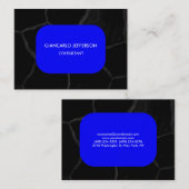 Elegant Blue Black Stone minimalist Professional Visitekaartje (Voorkant / Achterkant)