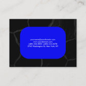 Elegant Blue Black Stone minimalist Professional Visitekaartje (Achterkant)