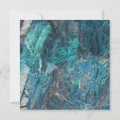 Elegant Blue Blauwgroen Green Marble Geometric Wed Kaart (Achterkant)