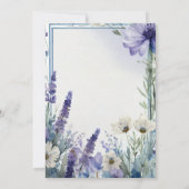 Elegant Blue Blooms Verjaardag Save The Date (Achterkant)