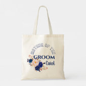 Elegant Blue Blush Pink Floral Moeder van de Groom Tote Bag (Achterkant)