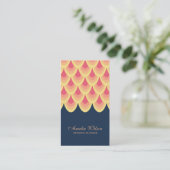Elegant Blue & Blush Pink Geometric Social Media Visitekaartje (Staand voorkant)
